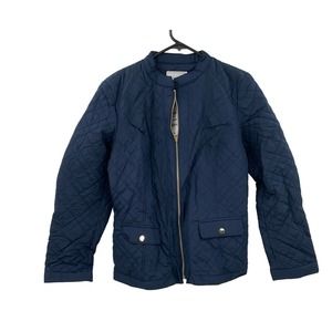 Charter‎ Club Women's Quilted Mandarin-Collar Jacket (M, Intrepid Blue) NWT